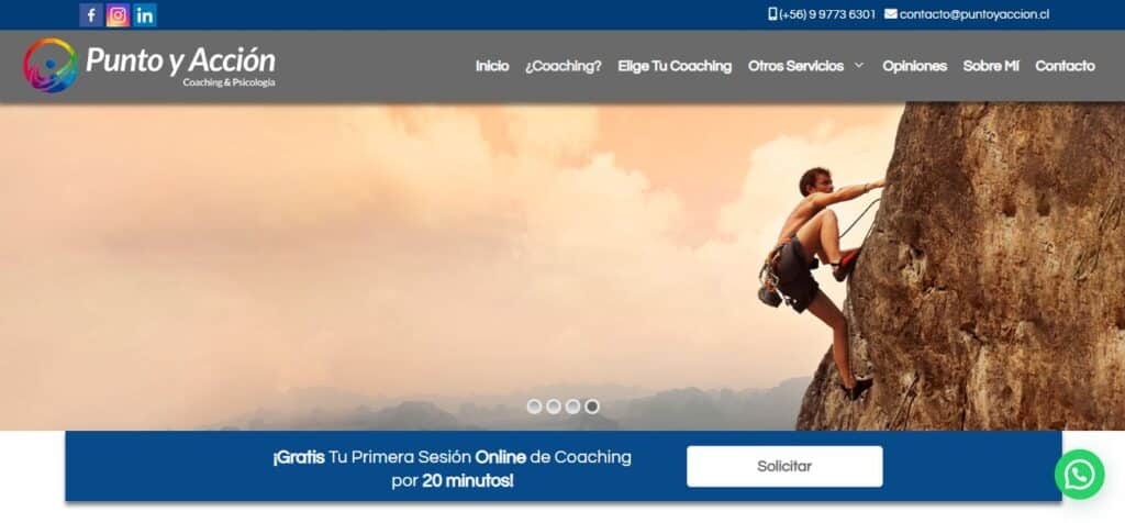 PUNTO Y ACCIÓN diseño web cohayque