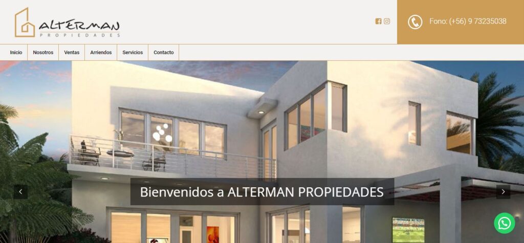 ALTERMAN PROPIEDADES diseño pagina web