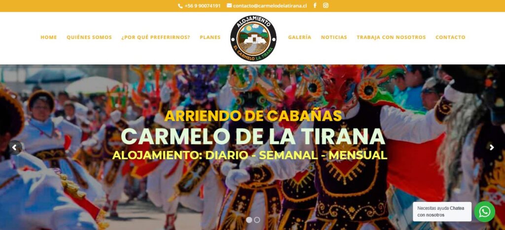 CARMELO DE LA TIRANA diseño pagina web