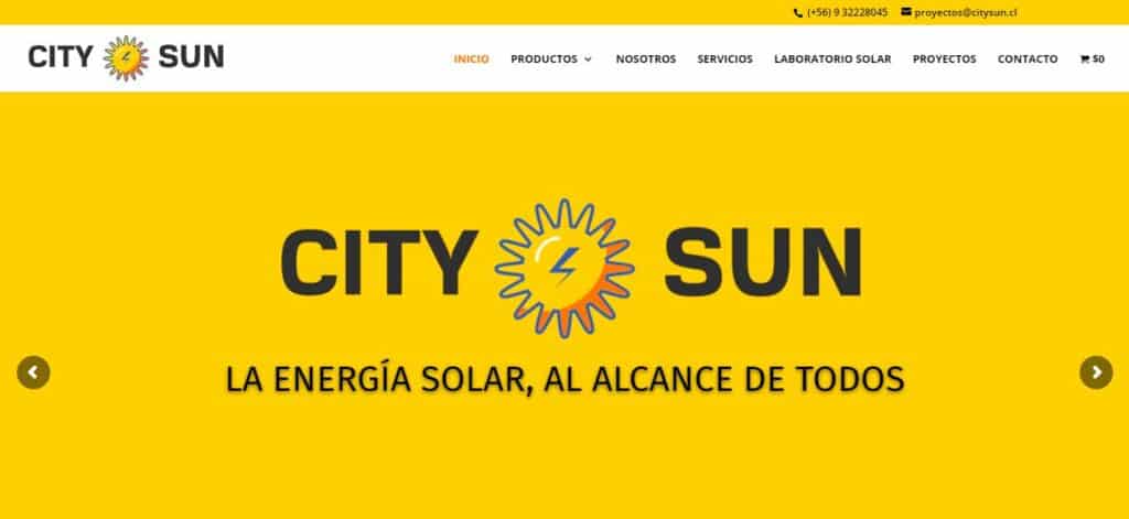 CITY SUN diseño web santiago