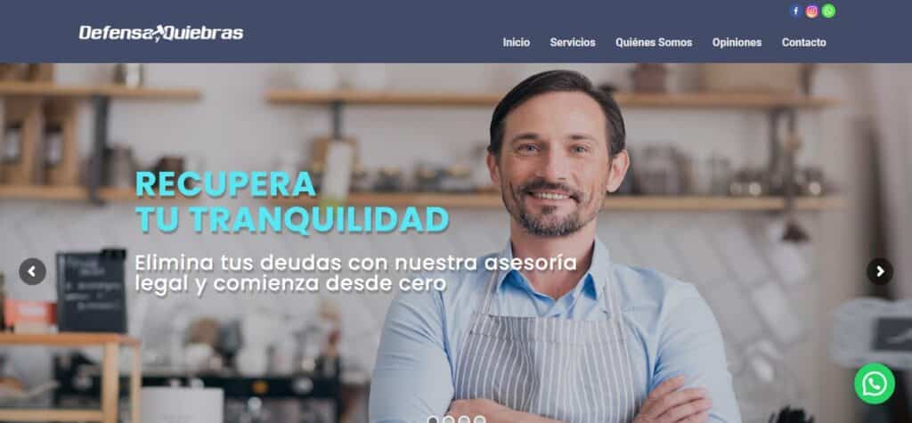 DEFENSA Y QUIEBRAS desarrollo web