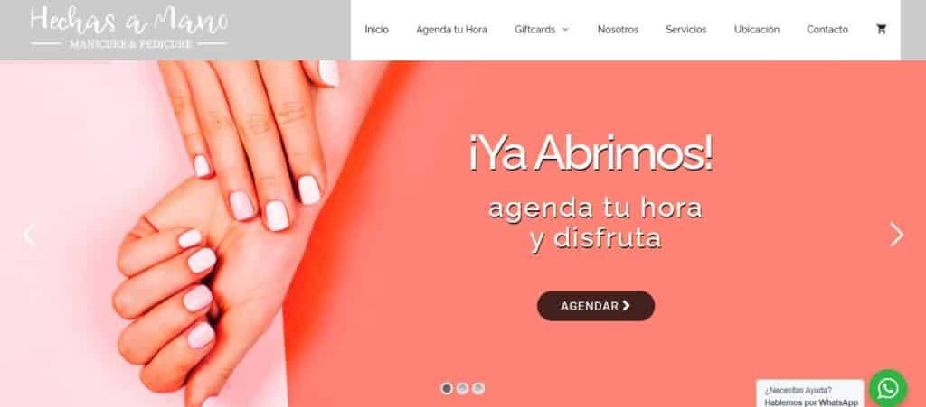 HECHAS A MANO diseño web santiago