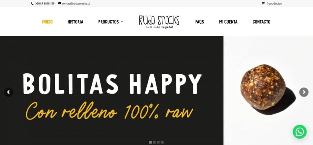RUDA SNACKS diseño web