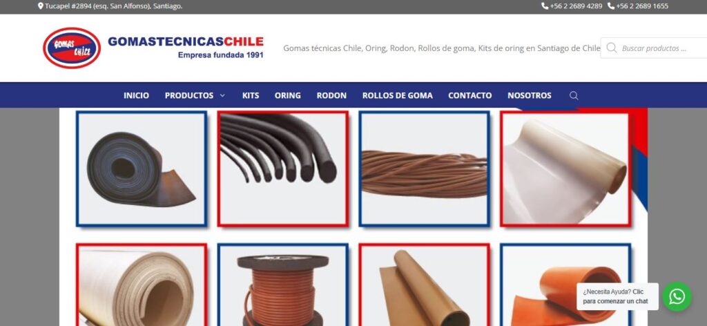 GOMAS CHILE diseño web santiago