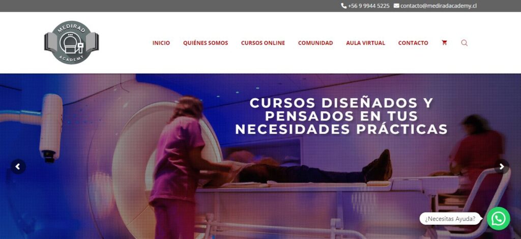 MEDIRAD ACADEMY diseño web santiago
