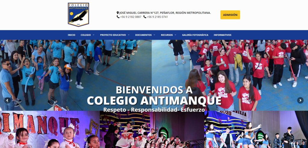 COLEGIO ANTIMANQUE diseño web