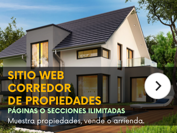diseño de sitio web para corredor de propiedades. Sitios web corretaje de propiedades en chile.