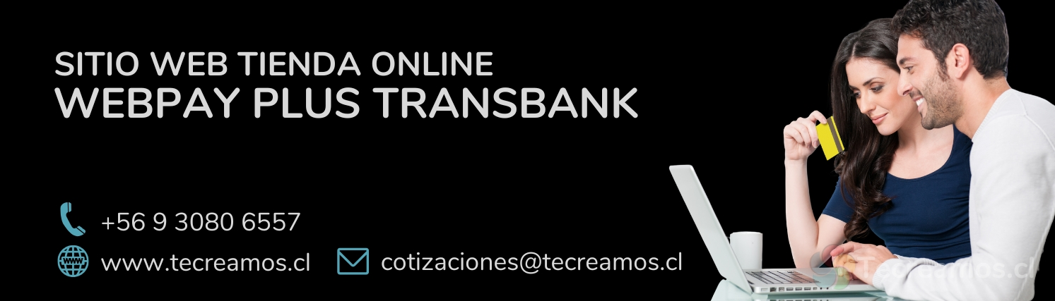 diseño web tienda online con webpay plus